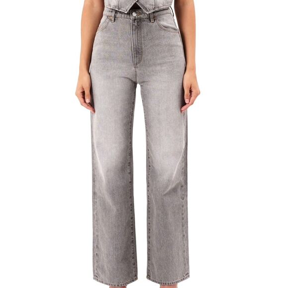 Rolla’s Heidi High-Rise Wide-Leg Jeans Gray Denim Retro 70s Style Pants Size 29 - Picture 12 of 13